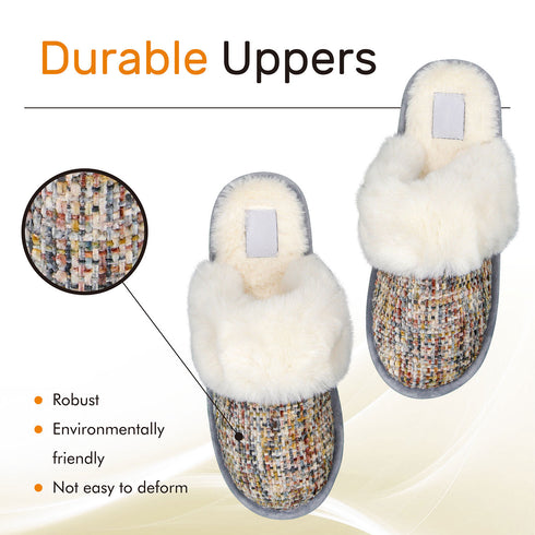 Faux Fur Mule Slipper - Black